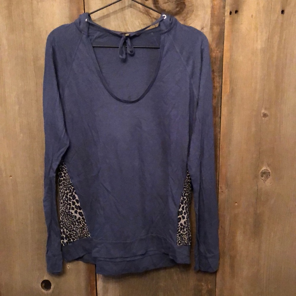 2013 Victoria’s Secret Hoodie Animal Print Skull Sheer Side in Blue Size Medium